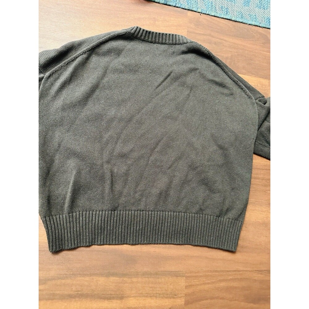 Quince 100% Organic Cotton Boyfriend Crew Sweater - Heather Brown Medium - Picture 4 of 6